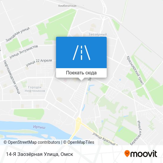 Карта 14-Я Заозёрная Улица