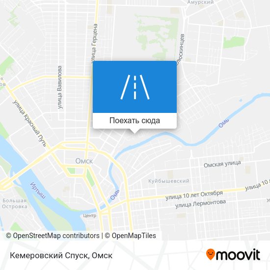 Карта Кемеровский Спуск