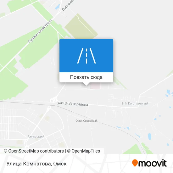 Карта Улица Комнатова