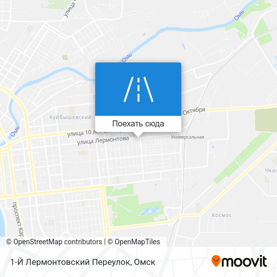 Карта 1-Й Лермонтовский Переулок