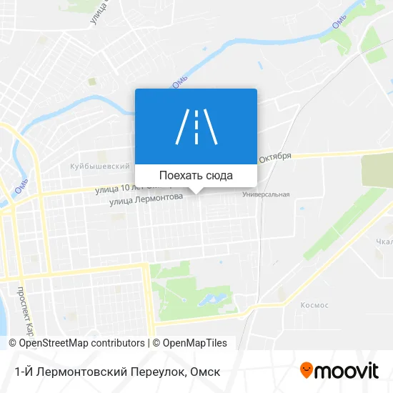 Карта 1-Й Лермонтовский Переулок