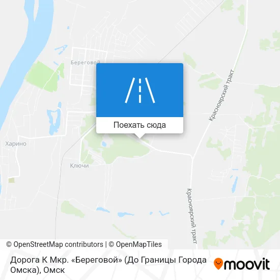 Карта Дорога К Мкр. «Береговой» (До Границы Города Омска)