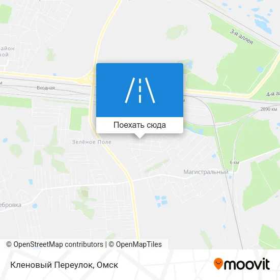 Карта Кленовый Переулок