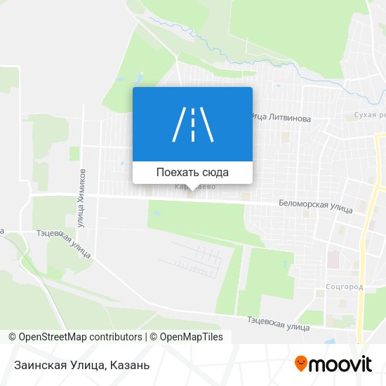 Карта Заинская Улица