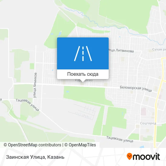 Карта Заинская Улица