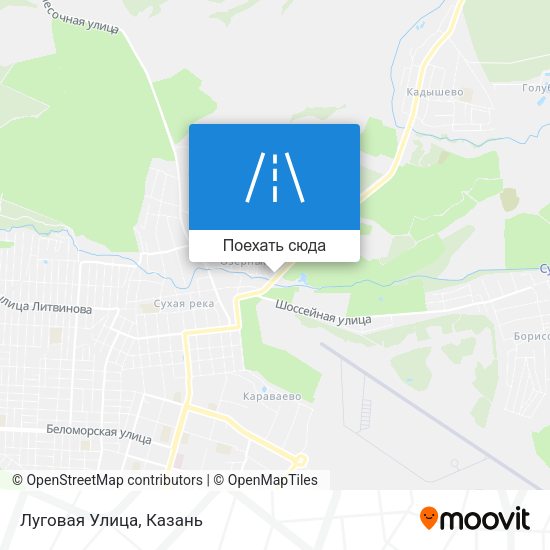 Карта Луговая Улица