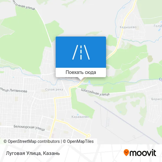 Карта Луговая Улица