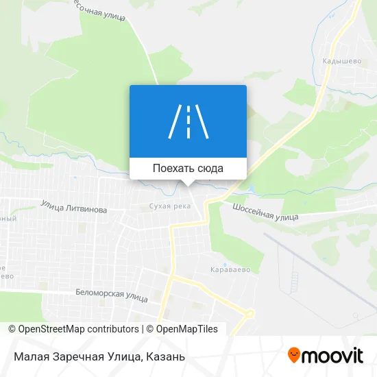 Карта Малая Заречная Улица