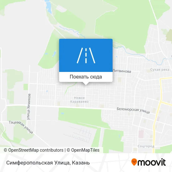 Карта Симферопольская Улица