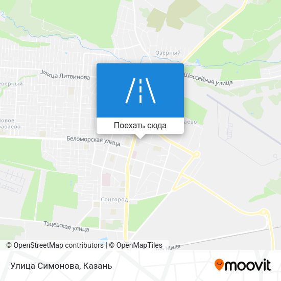 Карта Улица Симонова