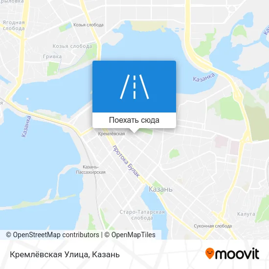 Карта Кремлёвская Улица