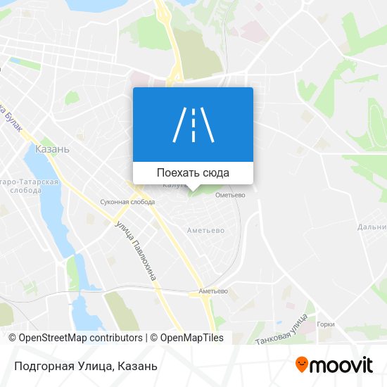 Карта Подгорная Улица