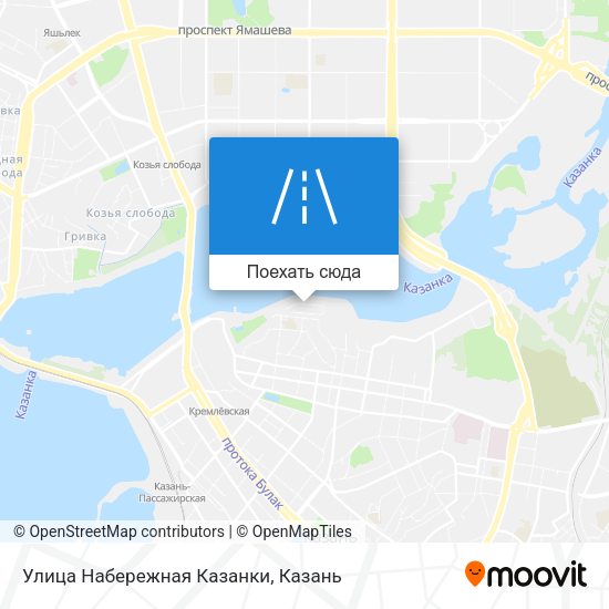 Карта Улица Набережная Казанки