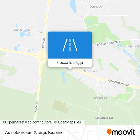 Карта Актюбинская Улица