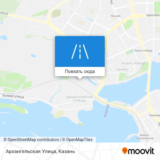 Карта Архангельская Улица