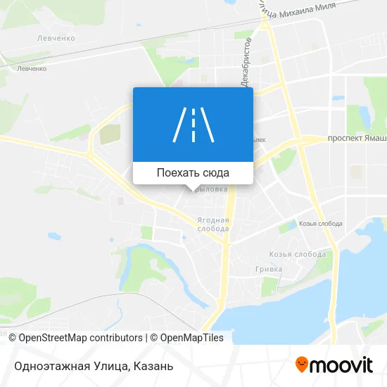 Карта Одноэтажная Улица