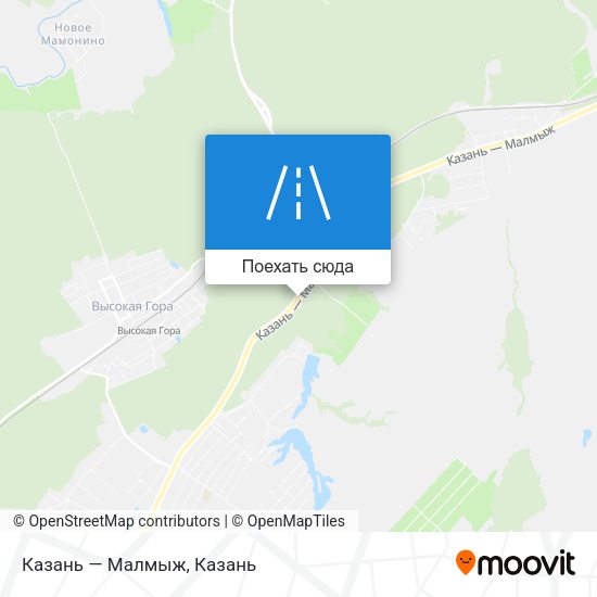 Карта Казань — Малмыж