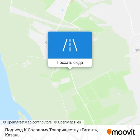 Карта Подъезд К Садовому Товариществу «Гигант»