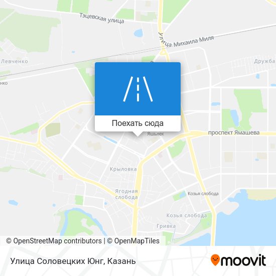 Карта Улица Соловецких Юнг