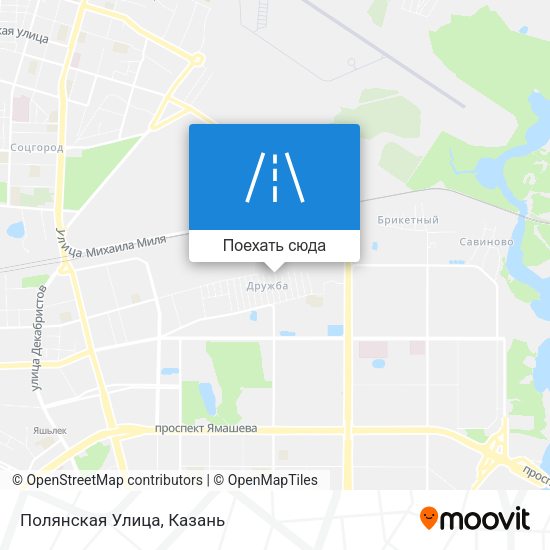Карта Полянская Улица