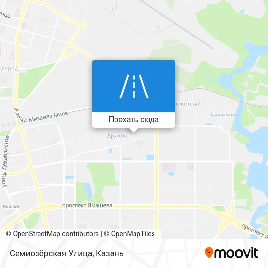 Карта Семиозёрская Улица