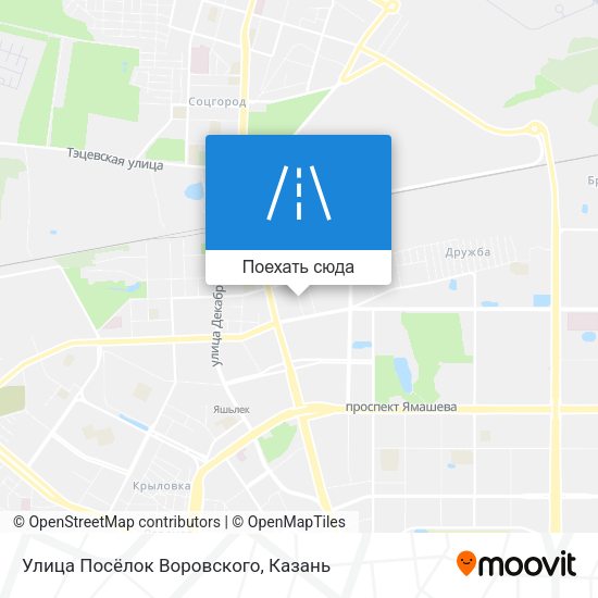 Карта Улица Посёлок Воровского