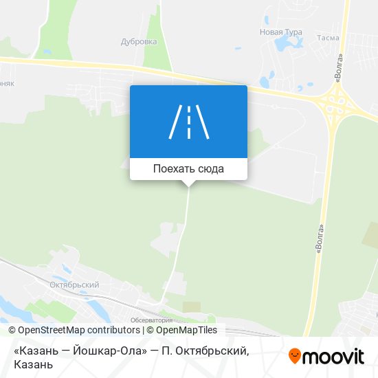 Карта «Казань — Йошкар-Ола» — П. Октябрьский