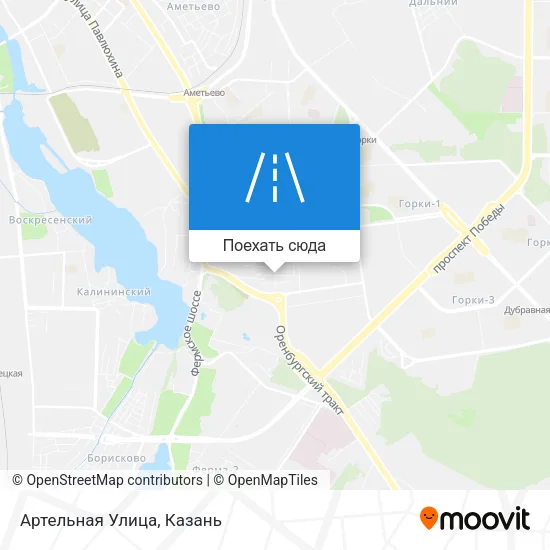Карта Артельная Улица
