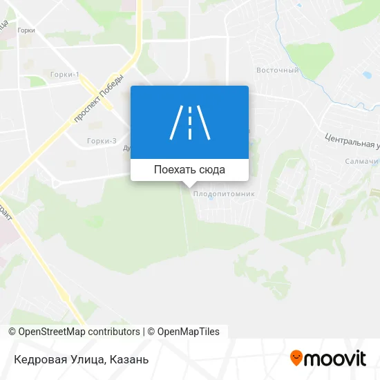 Карта Кедровая Улица