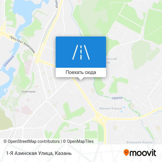 Карта 1-Я Азинская Улица