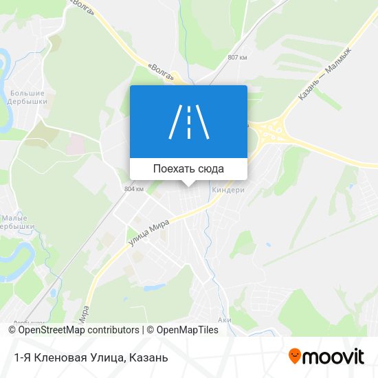 Карта 1-Я Кленовая Улица