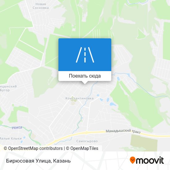 Карта Бирюсовая Улица