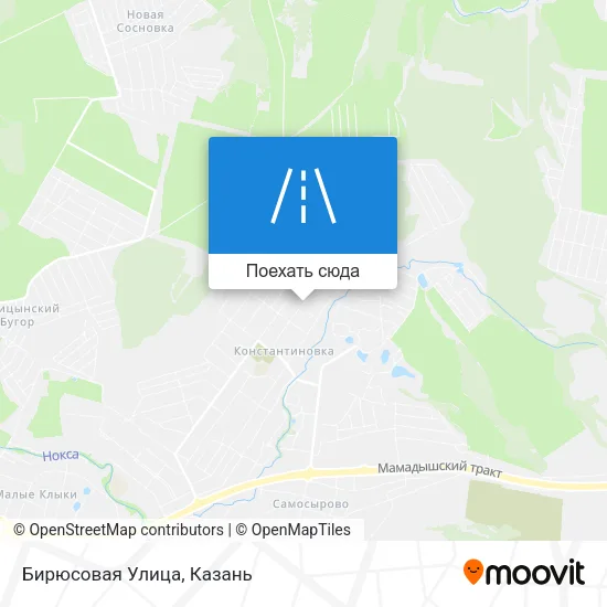 Карта Бирюсовая Улица