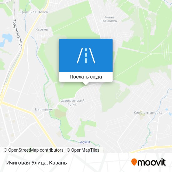 Карта Ичиговая Улица