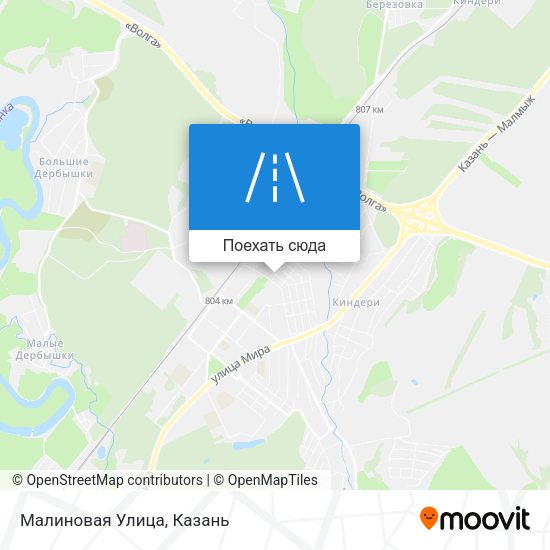 Карта Малиновая Улица