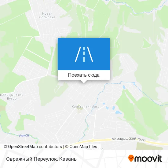 Карта Овражный Переулок