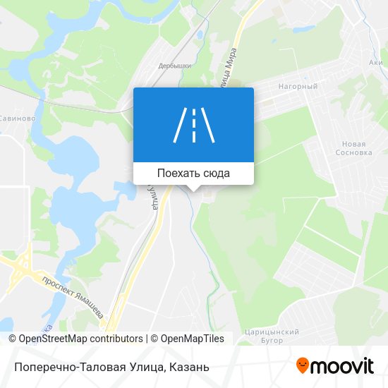 Карта Поперечно-Таловая Улица