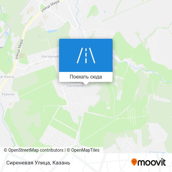 Карта Сиреневая Улица