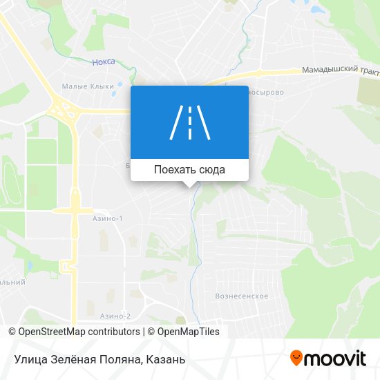 Карта Улица Зелёная Поляна
