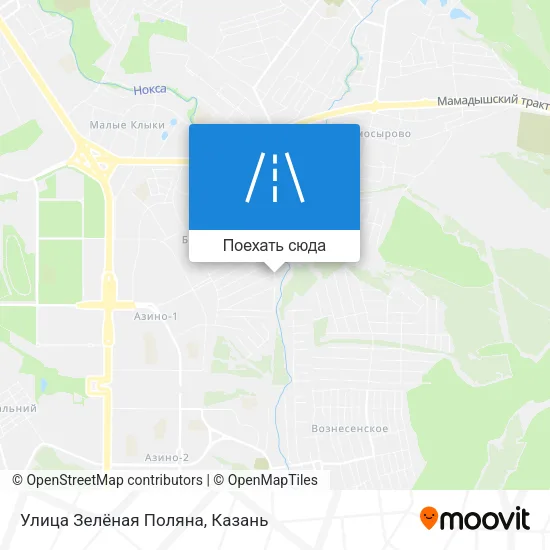 Карта Улица Зелёная Поляна