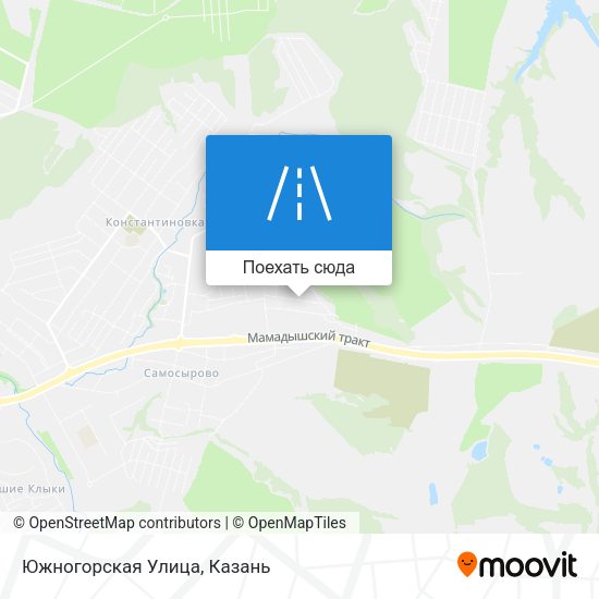 Карта Южногорская Улица
