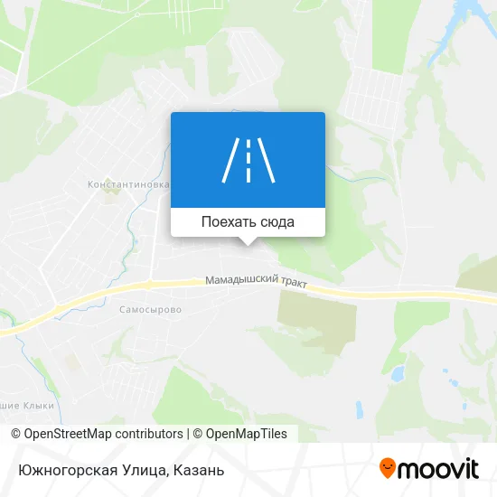Карта Южногорская Улица