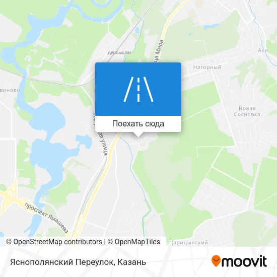 Карта Яснополянский Переулок