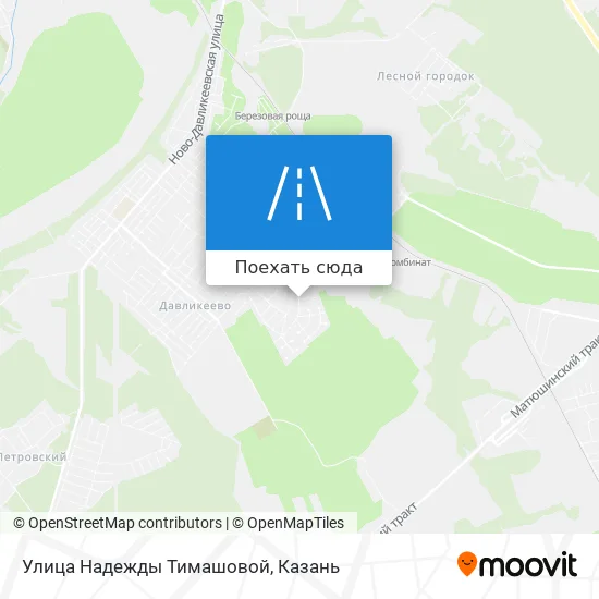 Карта Улица Надежды Тимашовой