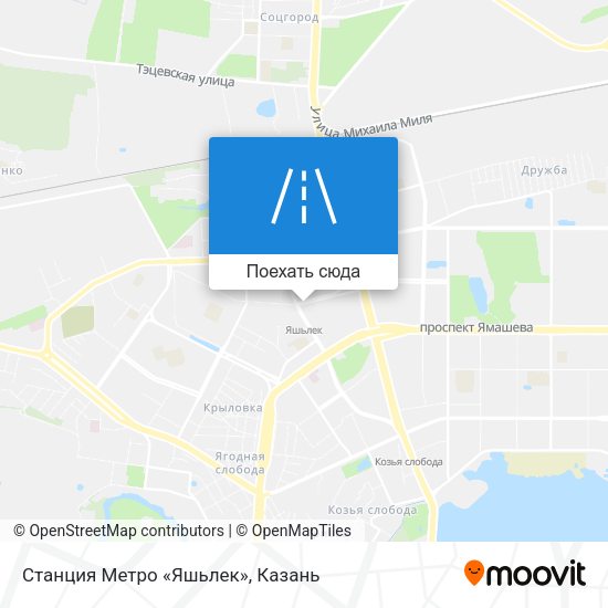 Карта Станция Метро «Яшьлек»