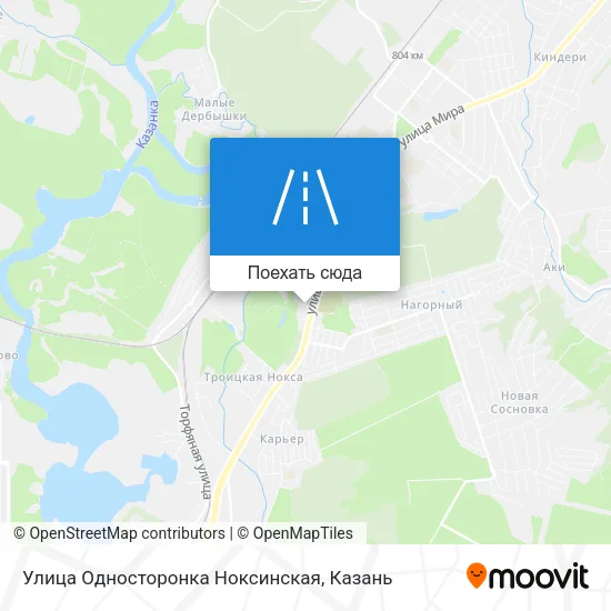 Карта Улица Односторонка Ноксинская