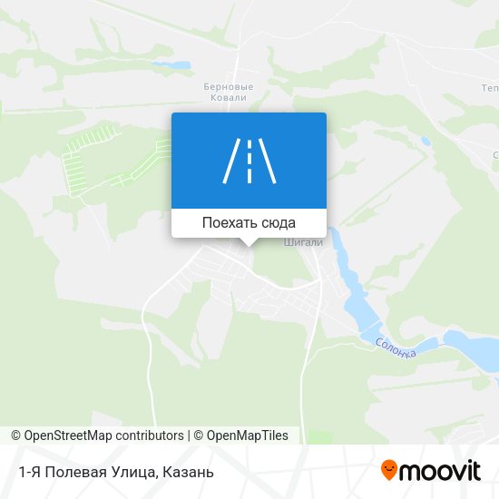 Карта 1-Я Полевая Улица