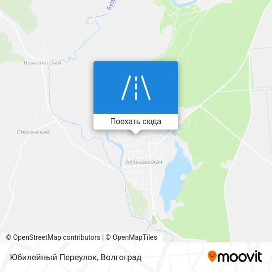 Карта Юбилейный Переулок