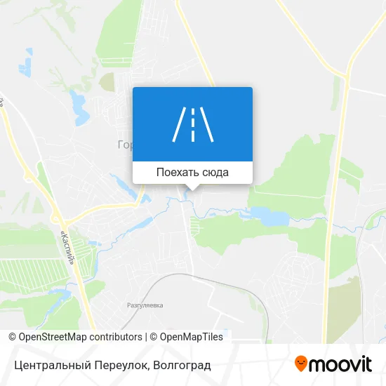 Карта Центральный Переулок