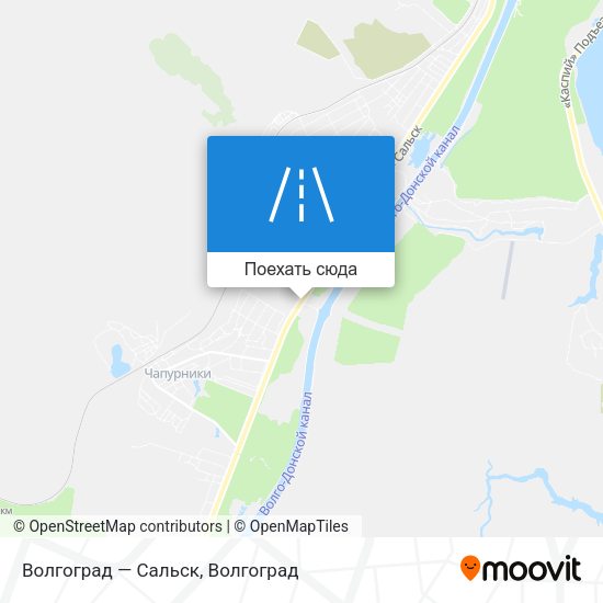 Карта Волгоград — Сальск